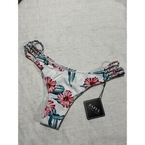 Women’s Size Large Zaful Floral Braided Ladder Cut Bikini Bottom NWT